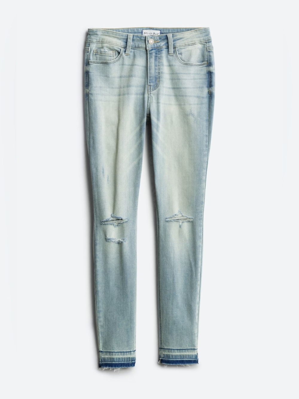 Studio Blue Skinny Jeans with Distressed Details